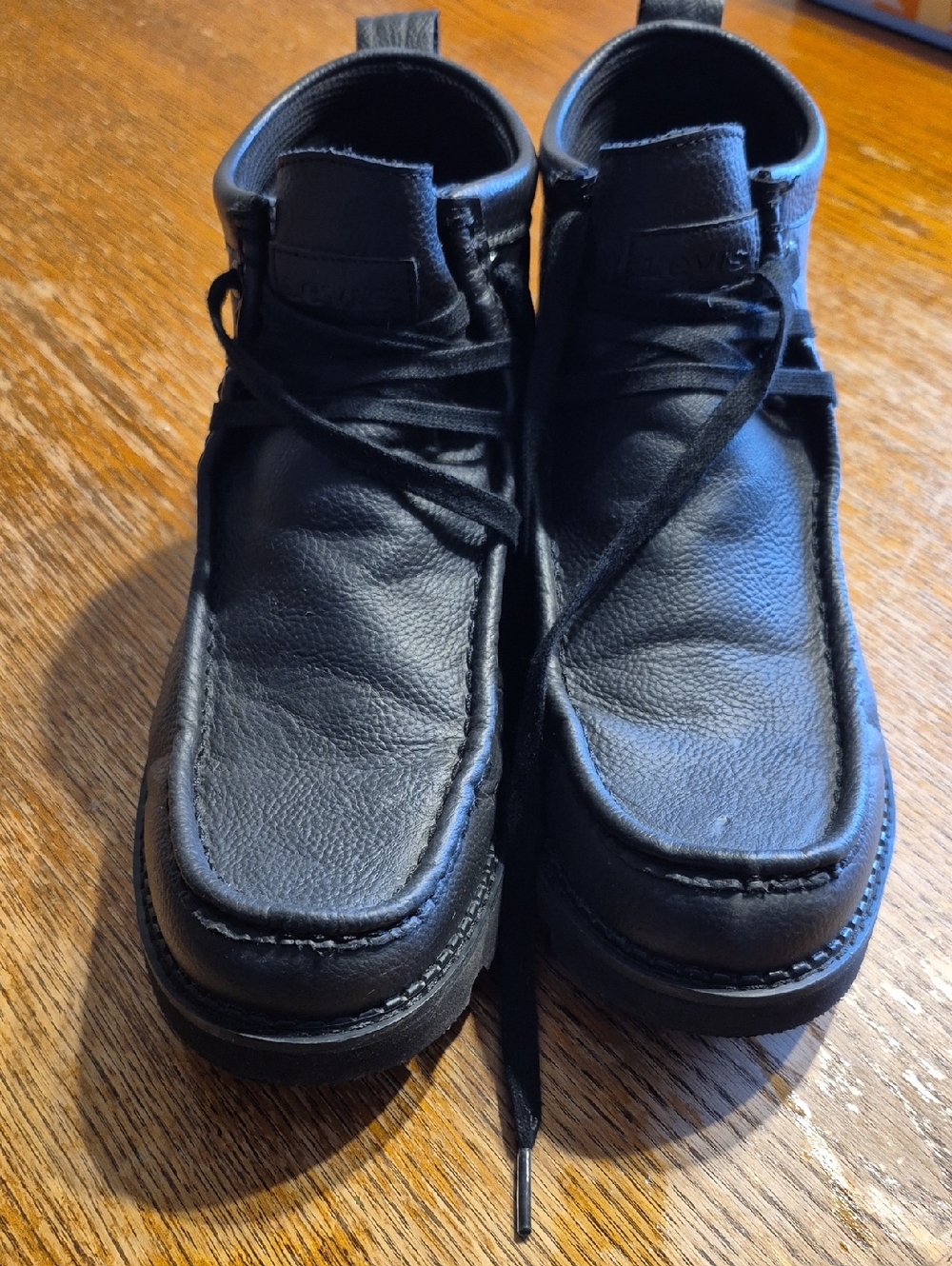 Levi's Black Men's Moc Toe Lace-Up Boots